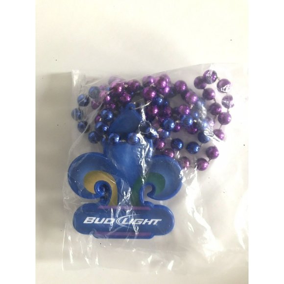 10 new in package liquor beer promo Mardi Gras style beads purple blue - Picture 2 of 3
